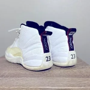 Jordan XII (12) 2009 Retro – “Rising Sun” – White – Varsity Red – Black, 9.5 Size 9.5 - Jordan 12 Retro White 2009 for sale online | eBay main image 4